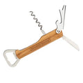 Customized Pinot Bamboo Corkscrew Wine Bottle Opener Multi-Tool